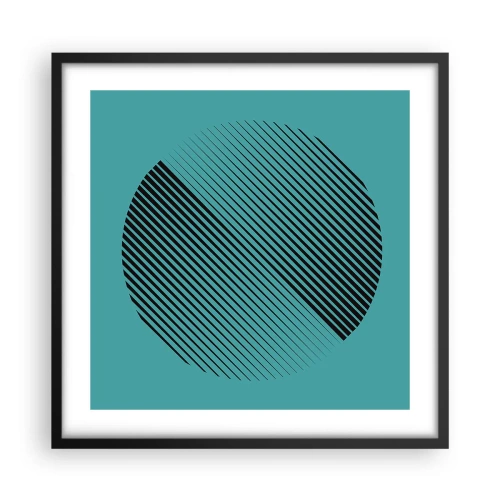 Plakat i sort ramme - Cirklen - en geometrisk variation - 50x50 cm
