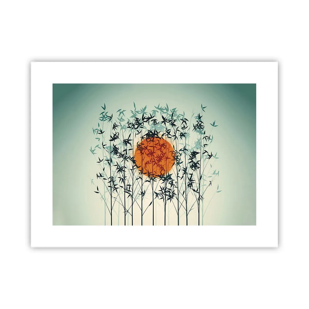 Plakat - Japansk sol - 40x30 cm