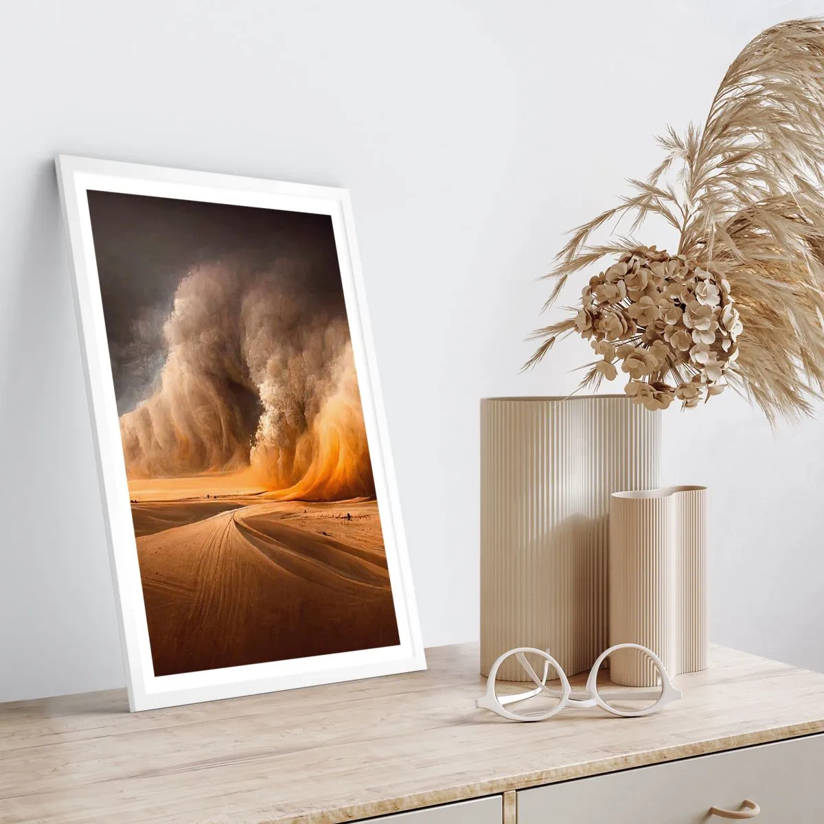 Plakat i hvid ramme - Ørkenens vrede - 30x40 cm