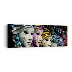 Lærredstryk - Billede på lærred - Mysterium i guld og sølv - 90x30 cm