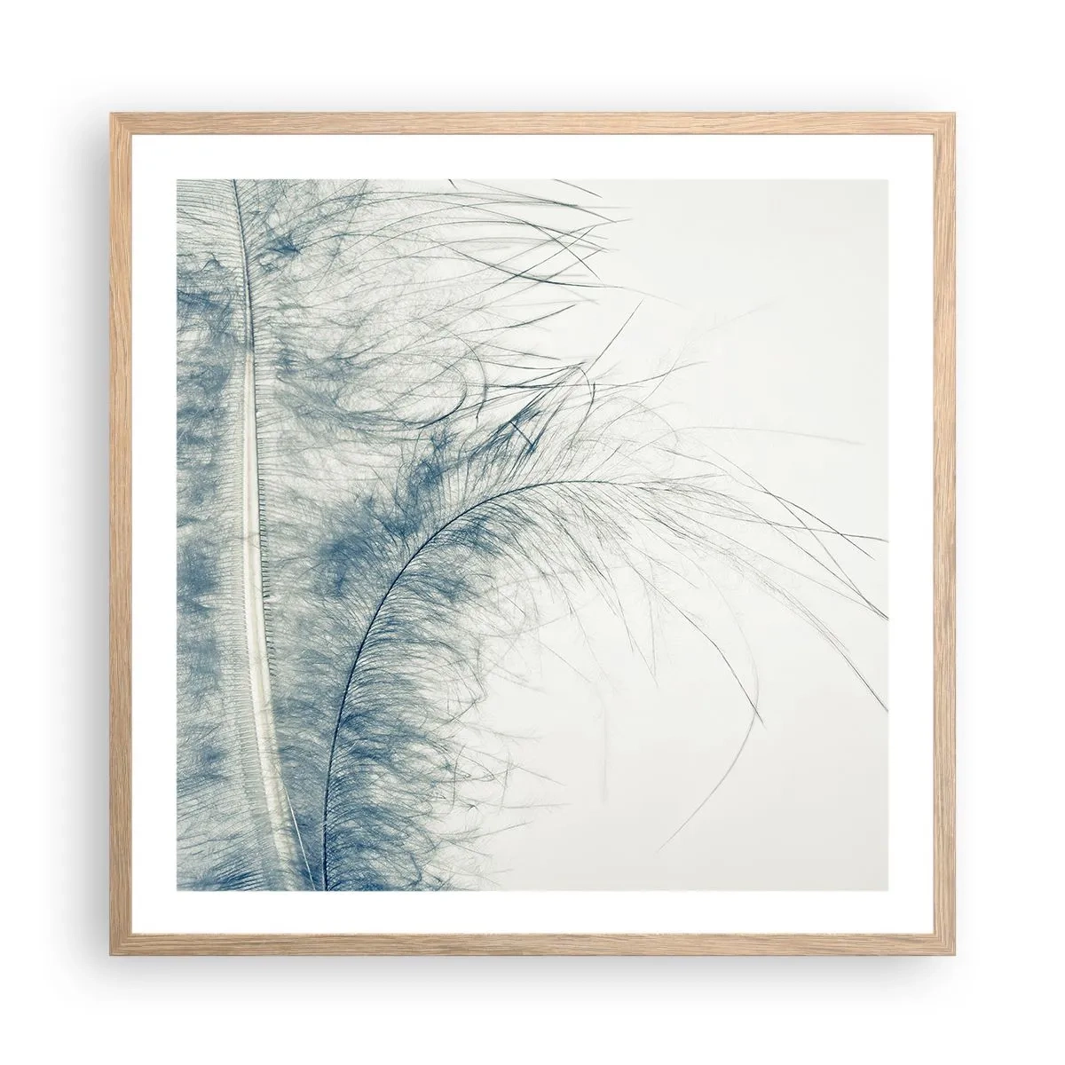 Plakat i ramme af lyst egetræ - Naturens hvisken - 60x60 cm