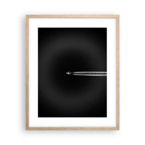 Plakat i ramme af lyst egetræ - Ind i en anden dimension - 40x50 cm