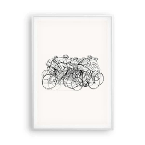 Plakat i hvid ramme - Sammen i et team - 70x100 cm