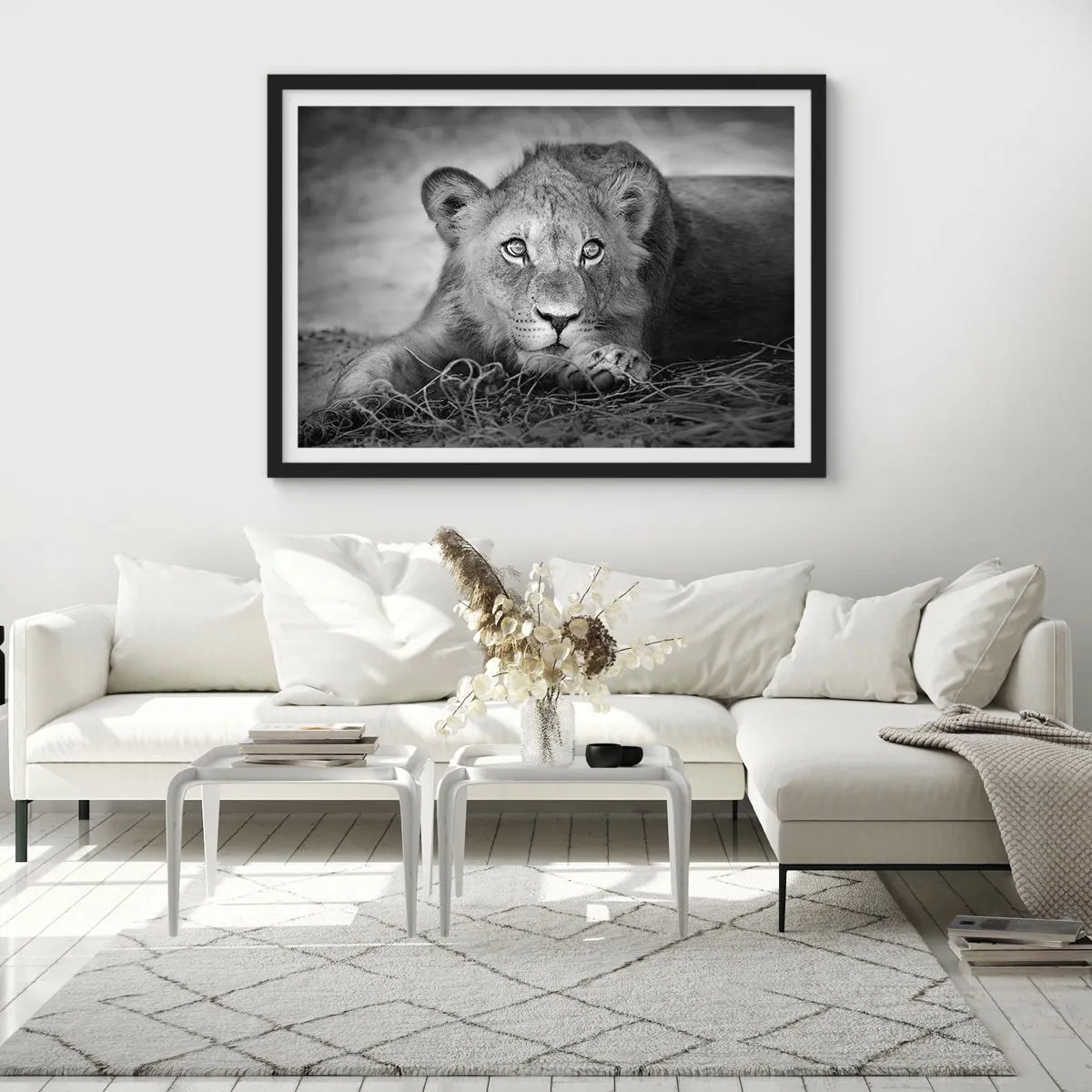 Plakat i sort ramme - Kongelig hvalp - 50x40 cm
