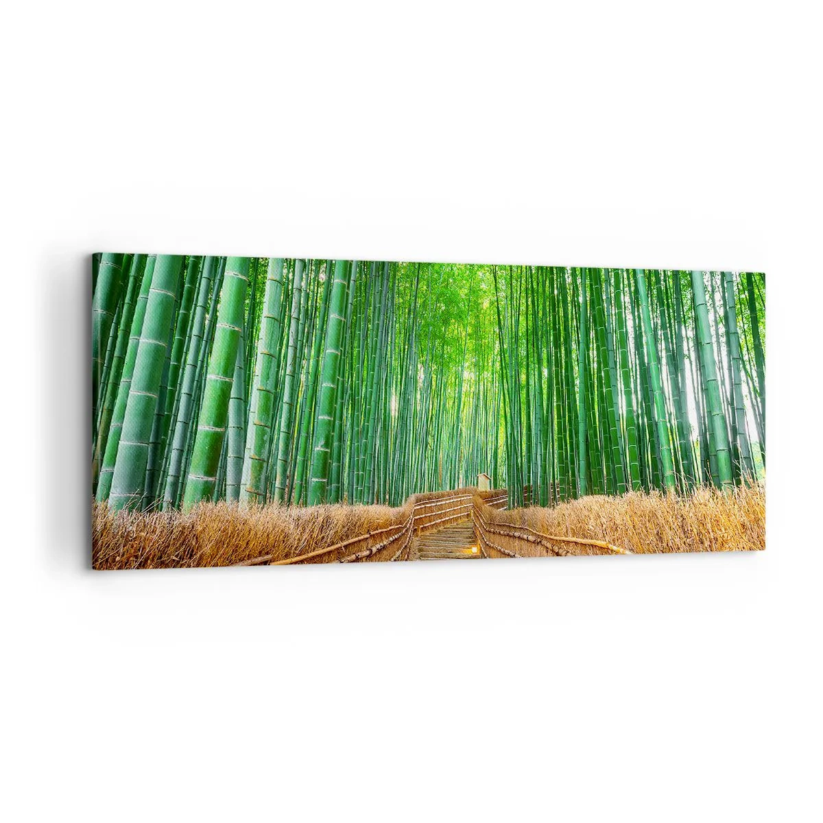 Lærredstryk - Billede på lærred - Essensen af den asiatiske natur - 100x40 cm