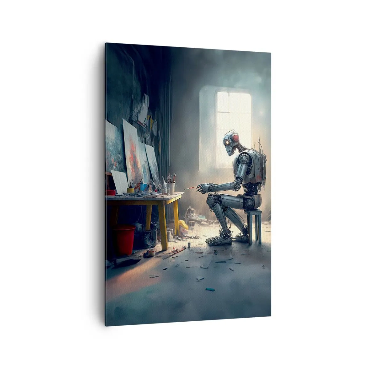 Lærredstryk - Billede på lærred - Den skabende handling - 80x120 cm