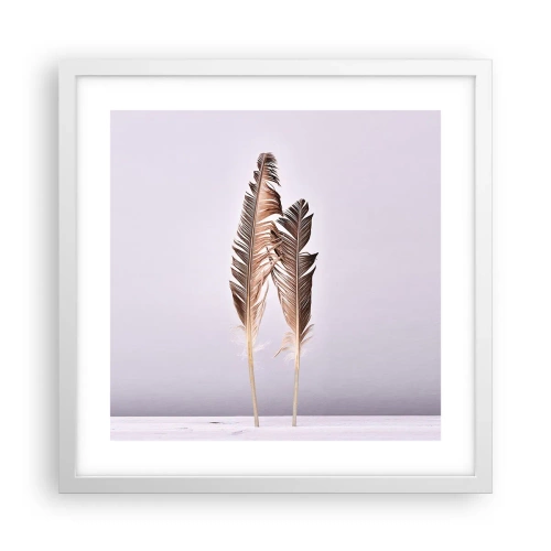 Plakat i hvid ramme - Mod intetheden - 40x40 cm