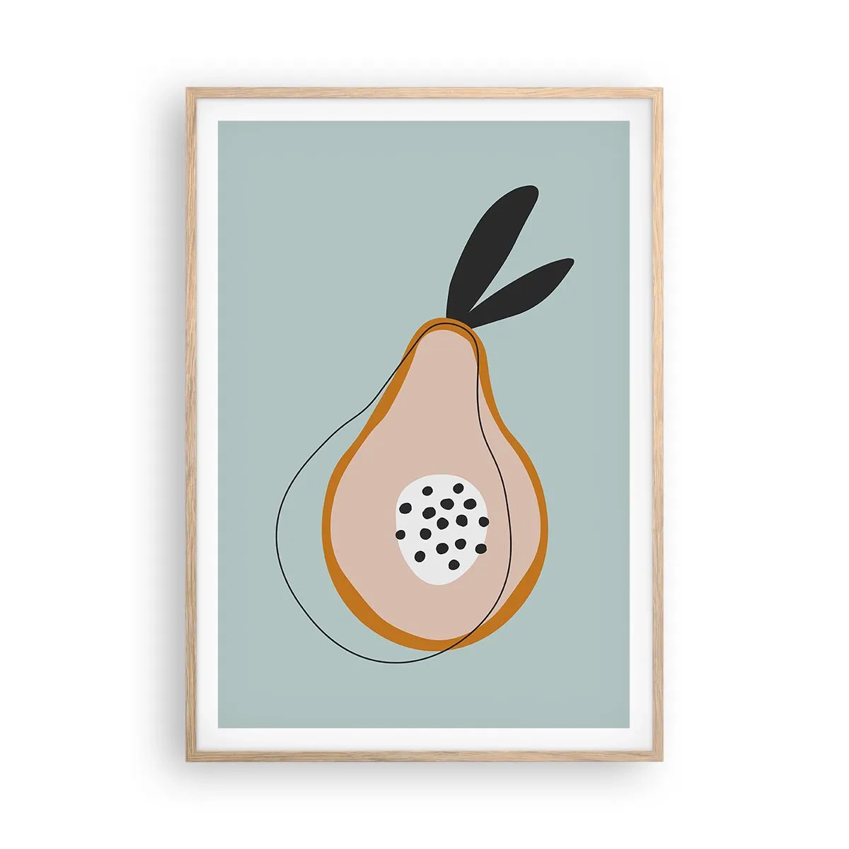 Plakat i ramme af lyst egetræ - Trænge ind i tingenes natur - 70x100 cm