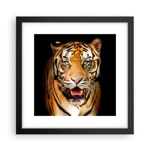 Plakat i sort ramme - Vild i hjertet - 30x30 cm