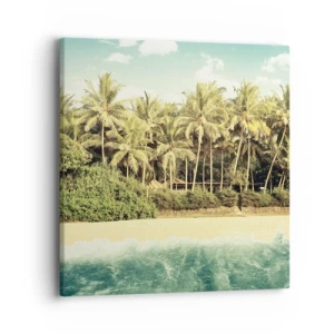 Lærredstryk - Billede på lærred - Hvad med her? - 40x40 cm