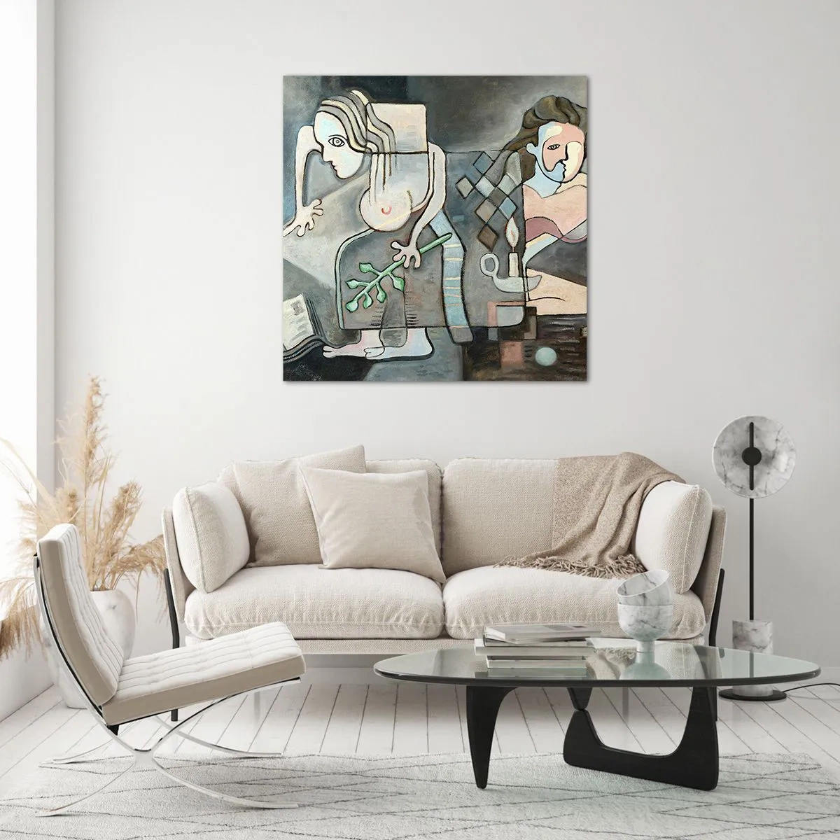 Billede på glas - En mosaik af ånd og materie - 40x40 cm