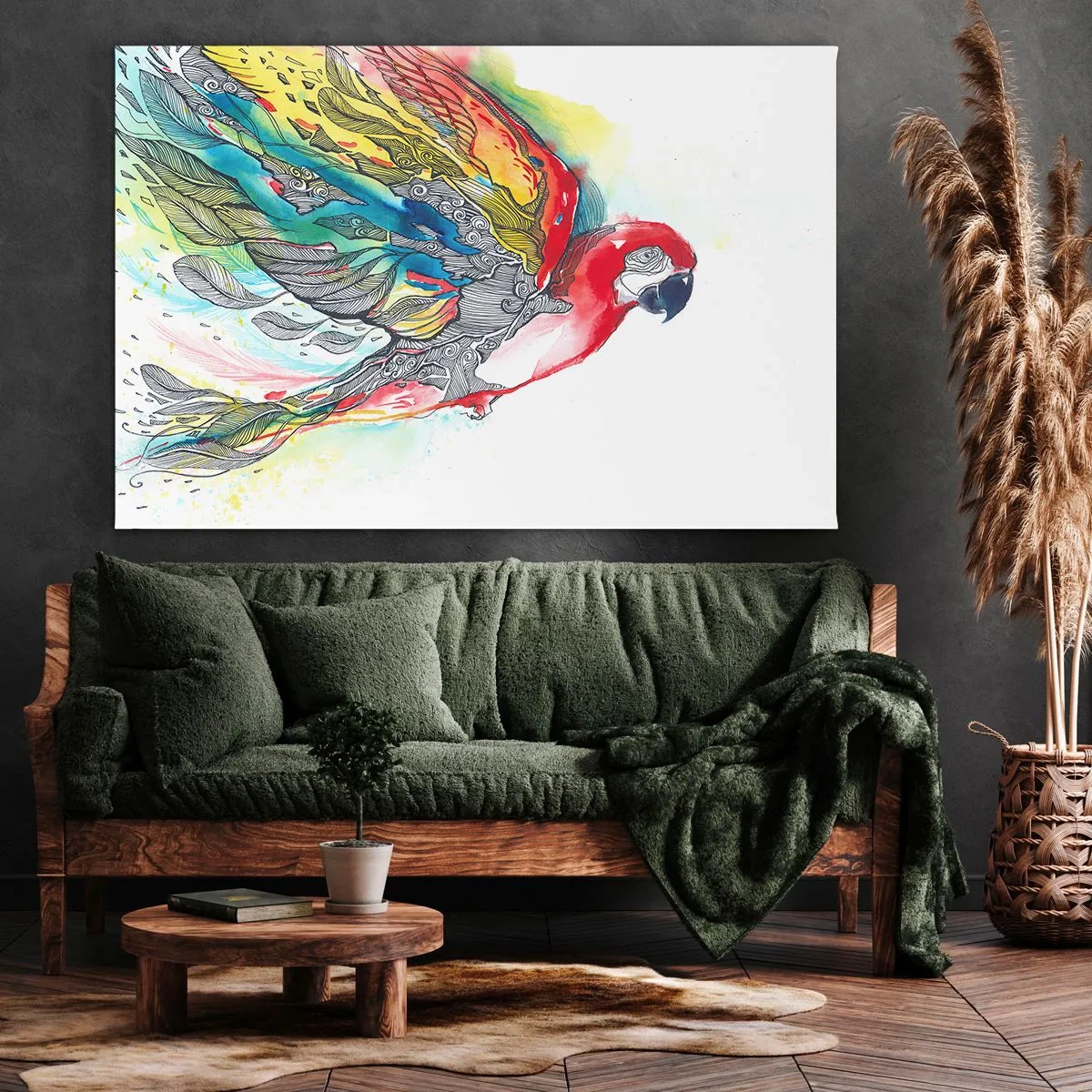 Lærredstryk - Billede på lærred - Lev farverigt - 100x70 cm