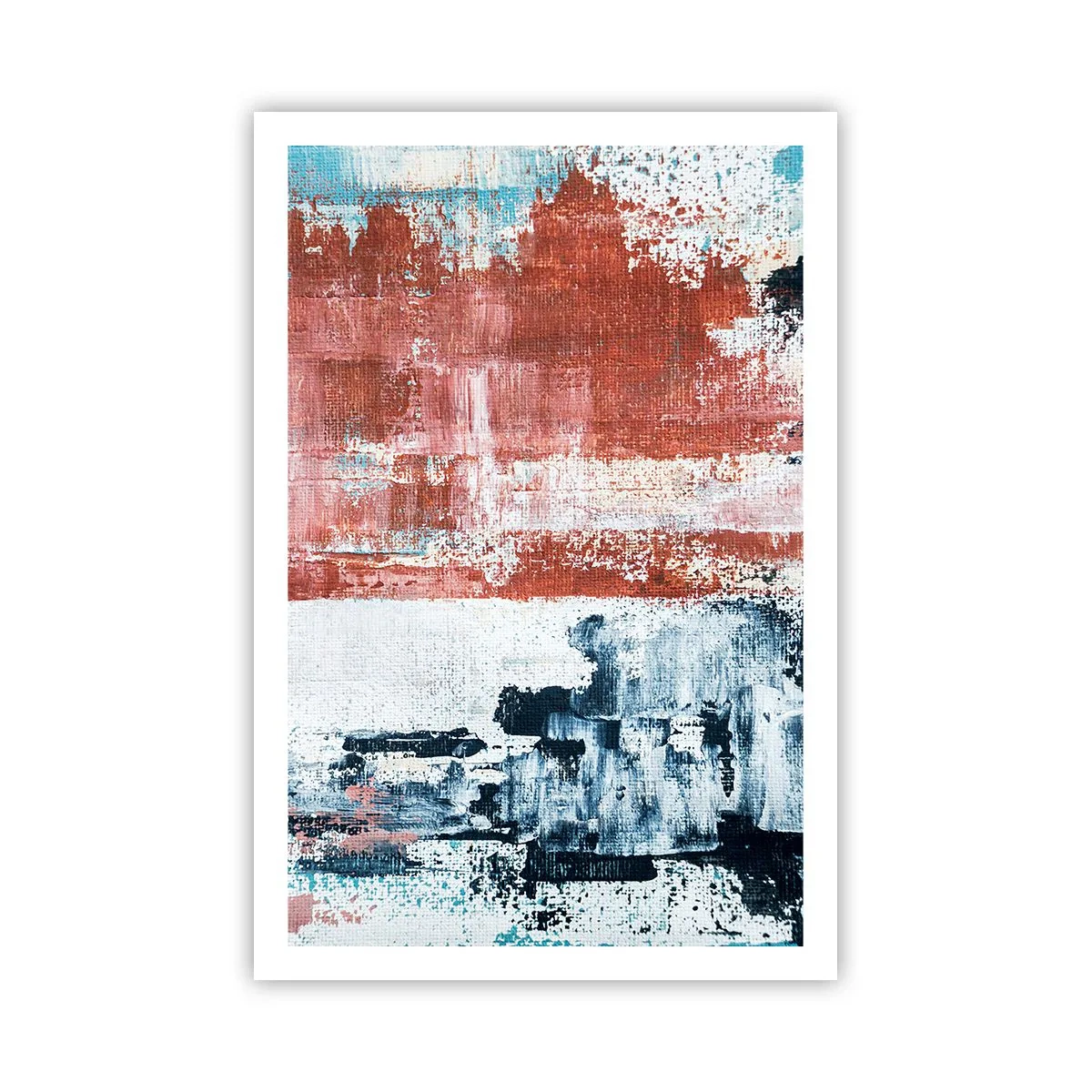 Plakat - Abstrakt halvt og halvt - 61x91 cm