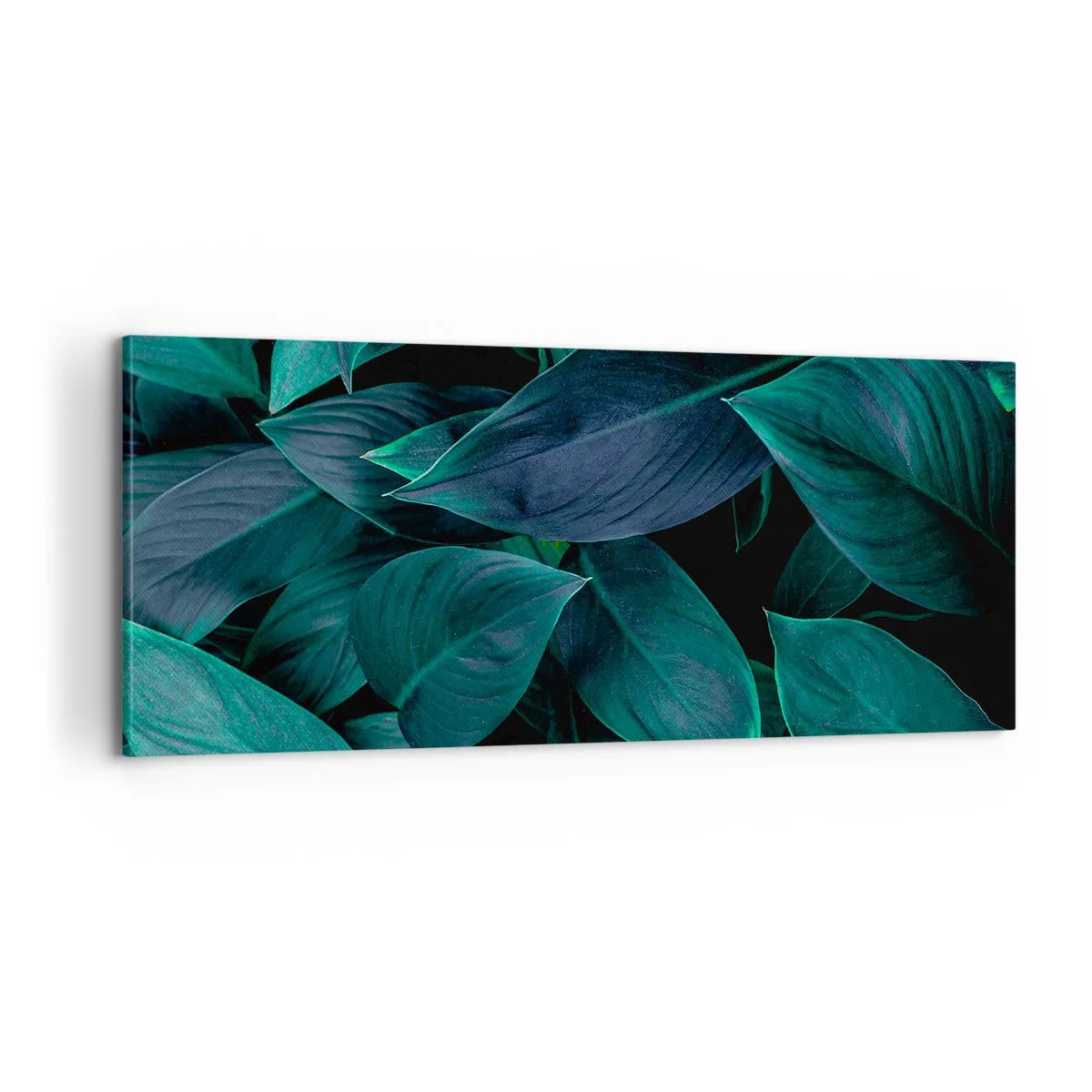 Lærredstryk - Billede på lærred - Grønt i sig selv - 100x40 cm