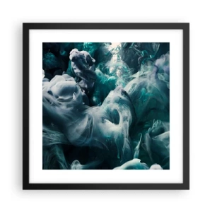 Plakat i sort ramme - Farvebevægelse - 40x40 cm