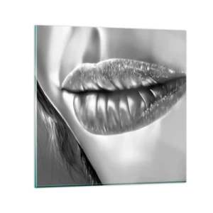 Billede på glas - Jeg ved, hvad du tænker... - 30x30 cm