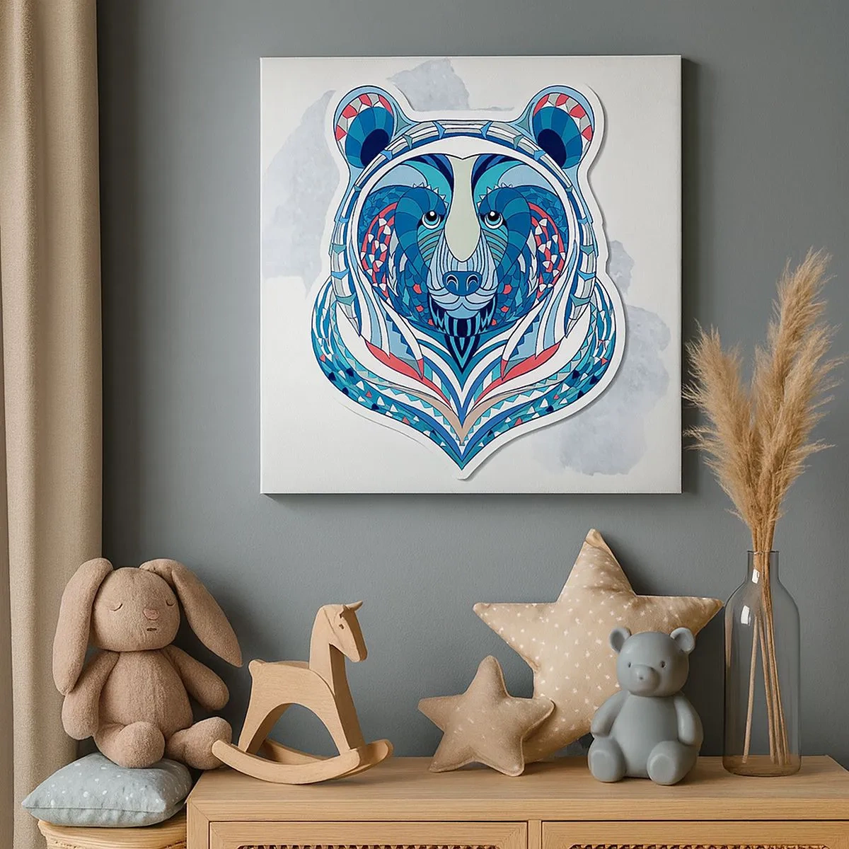 Lærredstryk - Billede på lærred - Eviva Grønland! - 30x30 cm