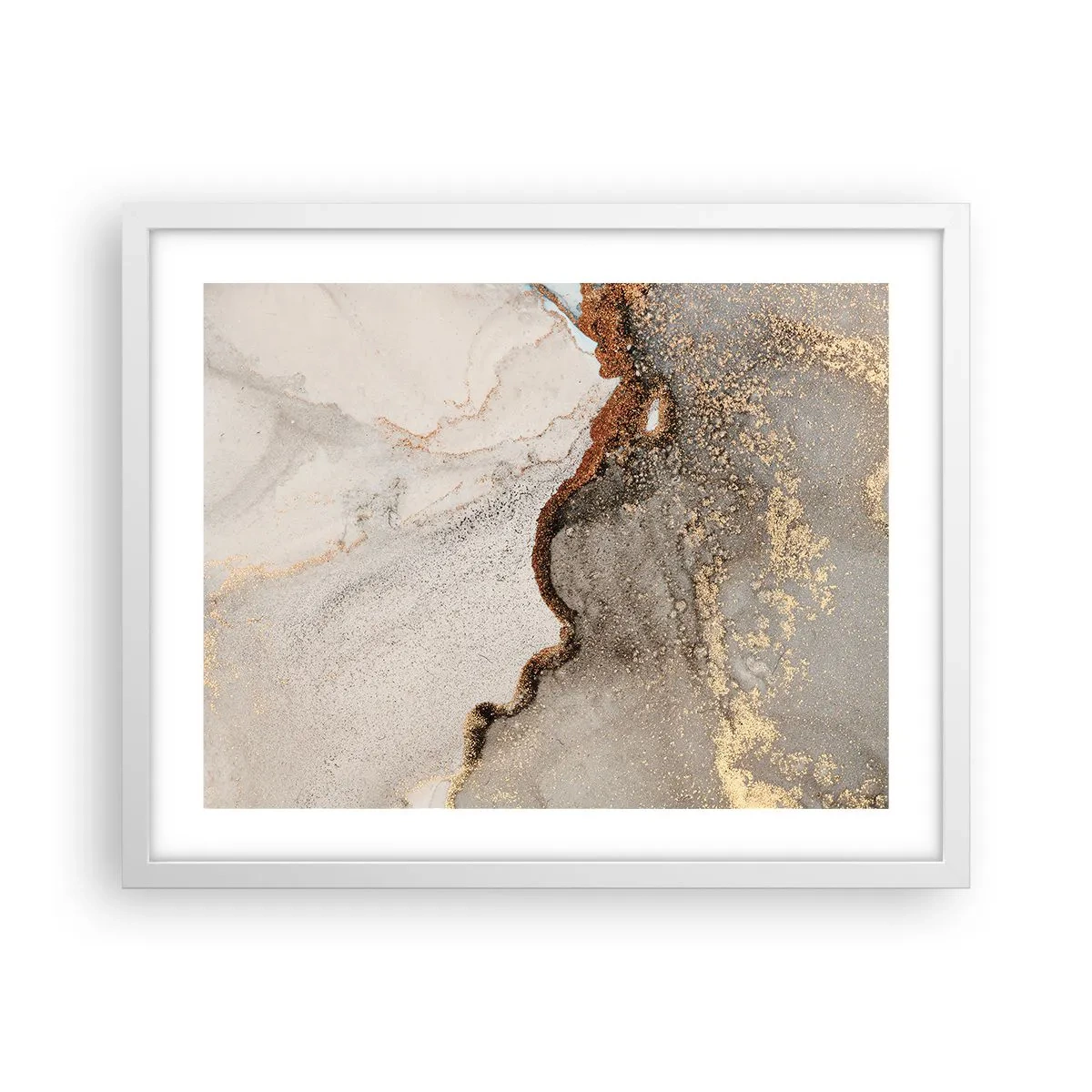 Plakat i hvid ramme - På farvegrænsen - 50x40 cm