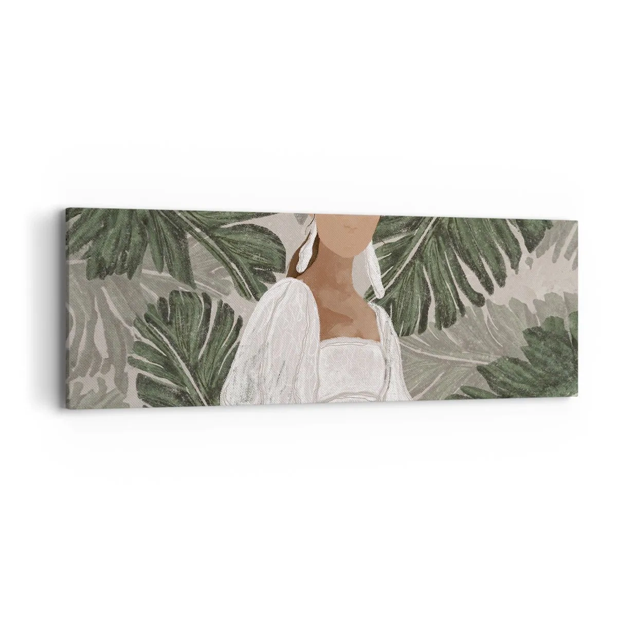 Lærredstryk - Billede på lærred - Eksotisk portræt - 90x30 cm
