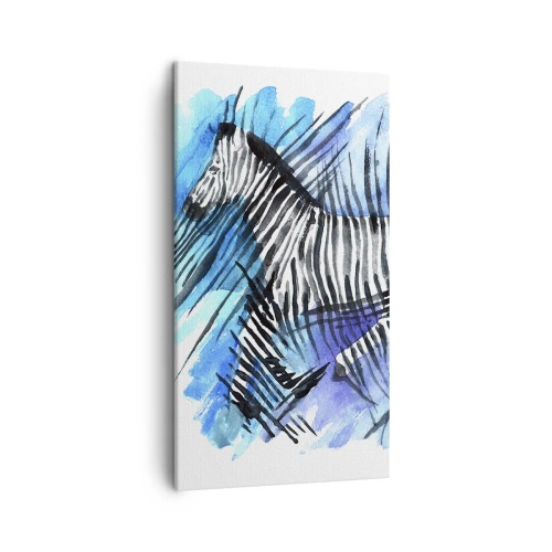 Lærredstryk - Billede på lærred - Skjult i striberne - 45x80 cm