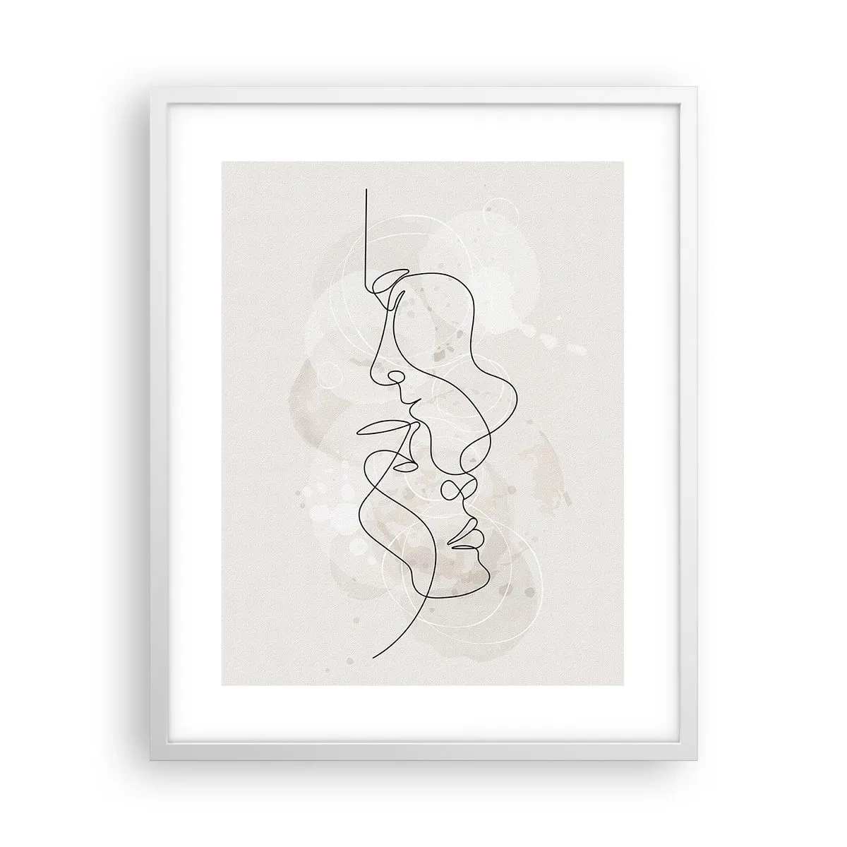 Plakat i hvid ramme - Omfavnet i en omfavnelse - 40x50 cm