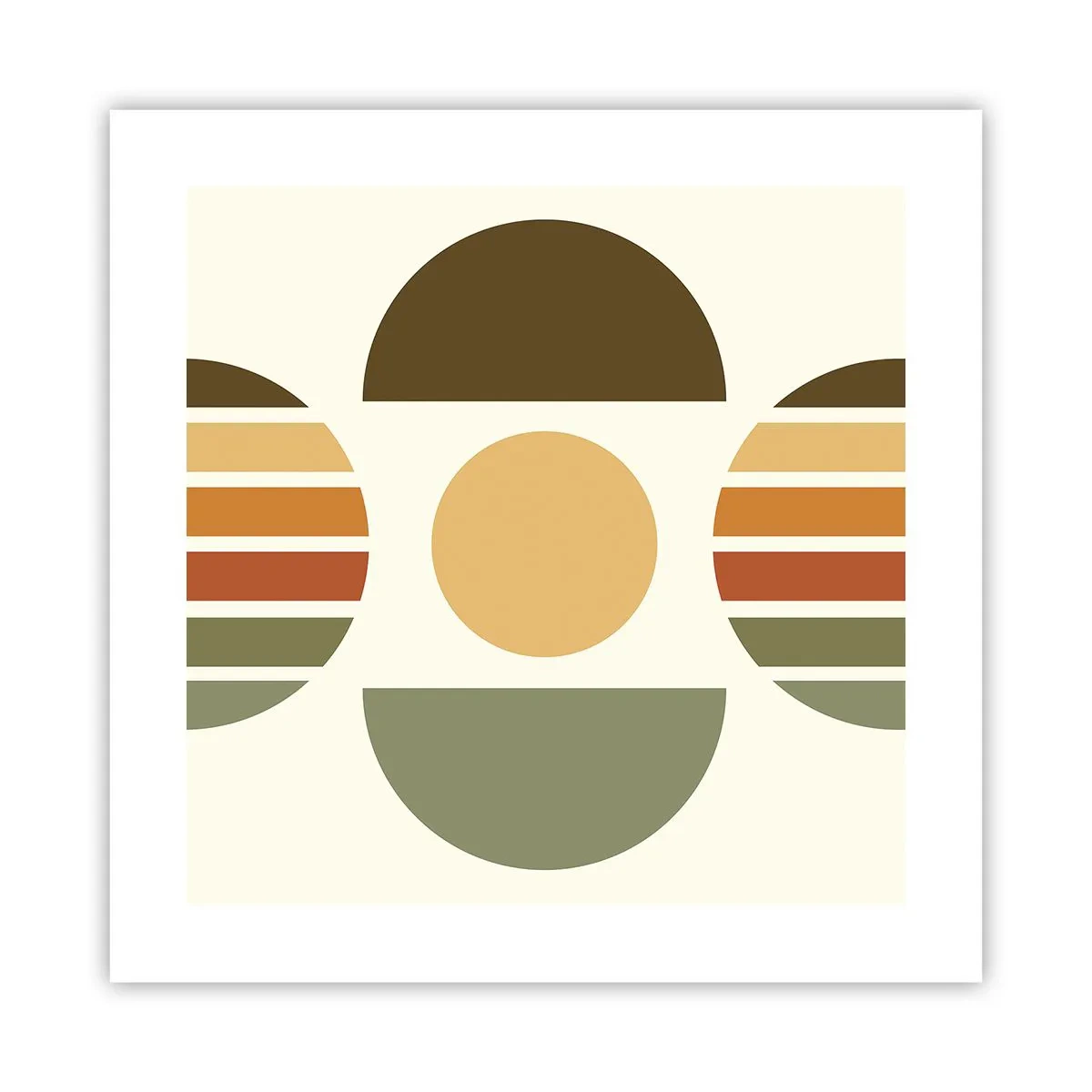 Plakat - I jordfarver - 40x40 cm