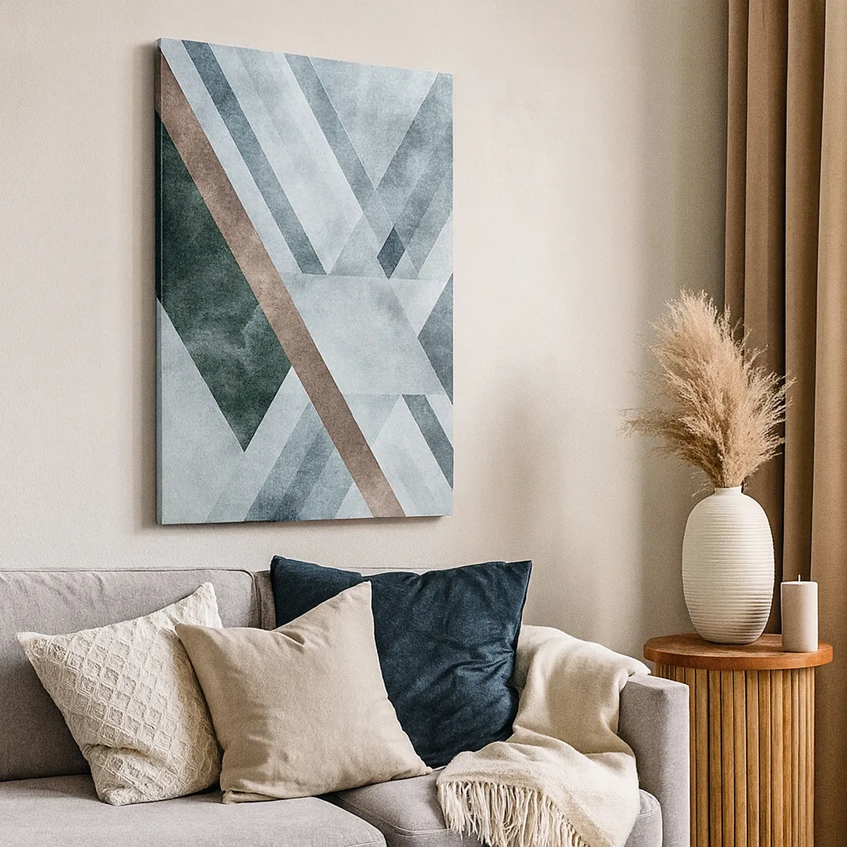 Lærredstryk - Billede på lærred - Sofistikeret elegance i geometri - 50x70 cm