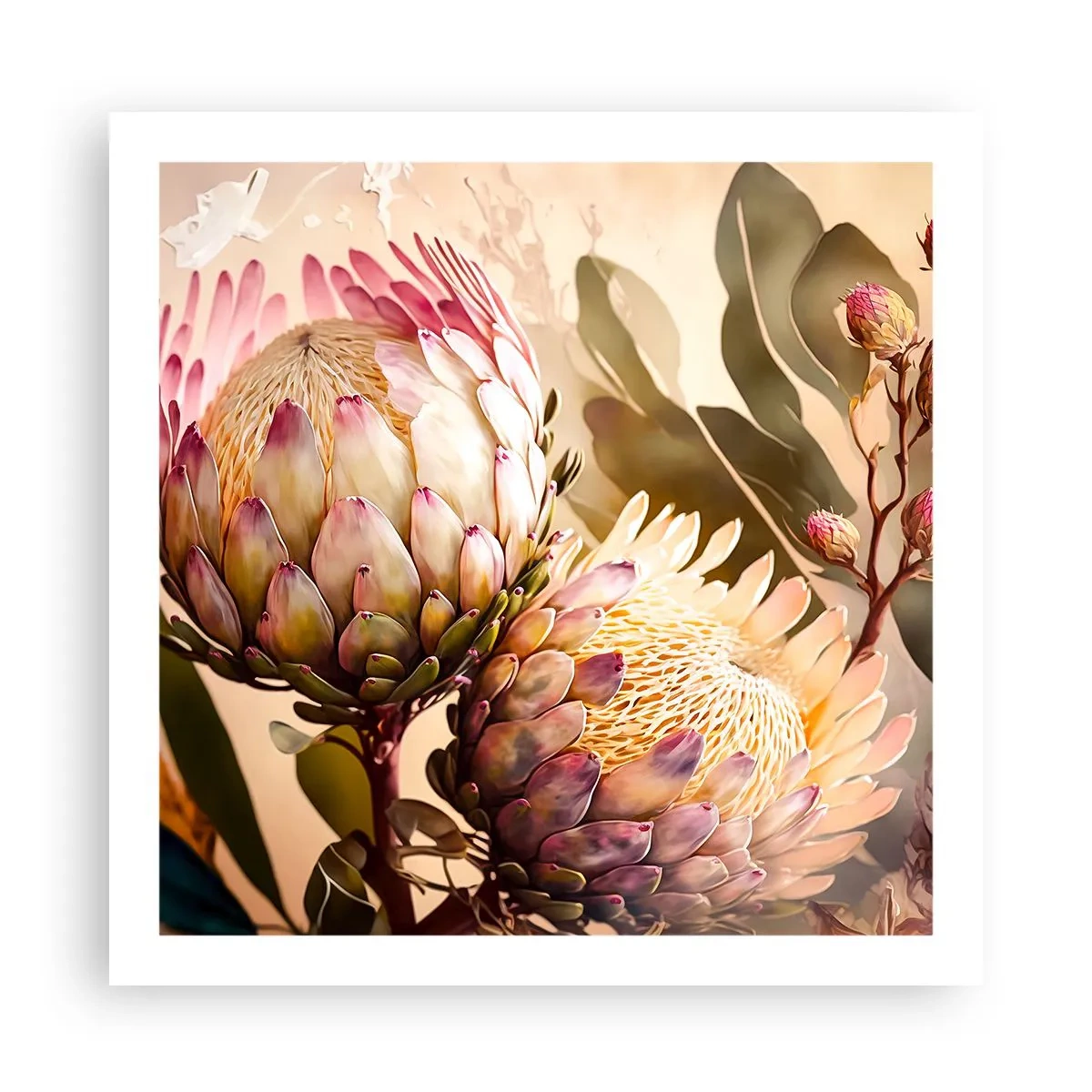 Plakat - Ømt omfavnet - 60x60 cm