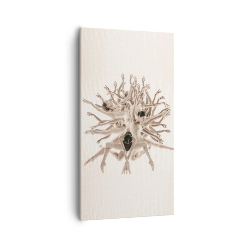 Lærredstryk - Billede på lærred - Blomstrende i dans - 55x100 cm
