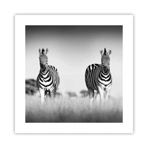 Plakat - Og alligevel er verden sort og hvid - 40x40 cm