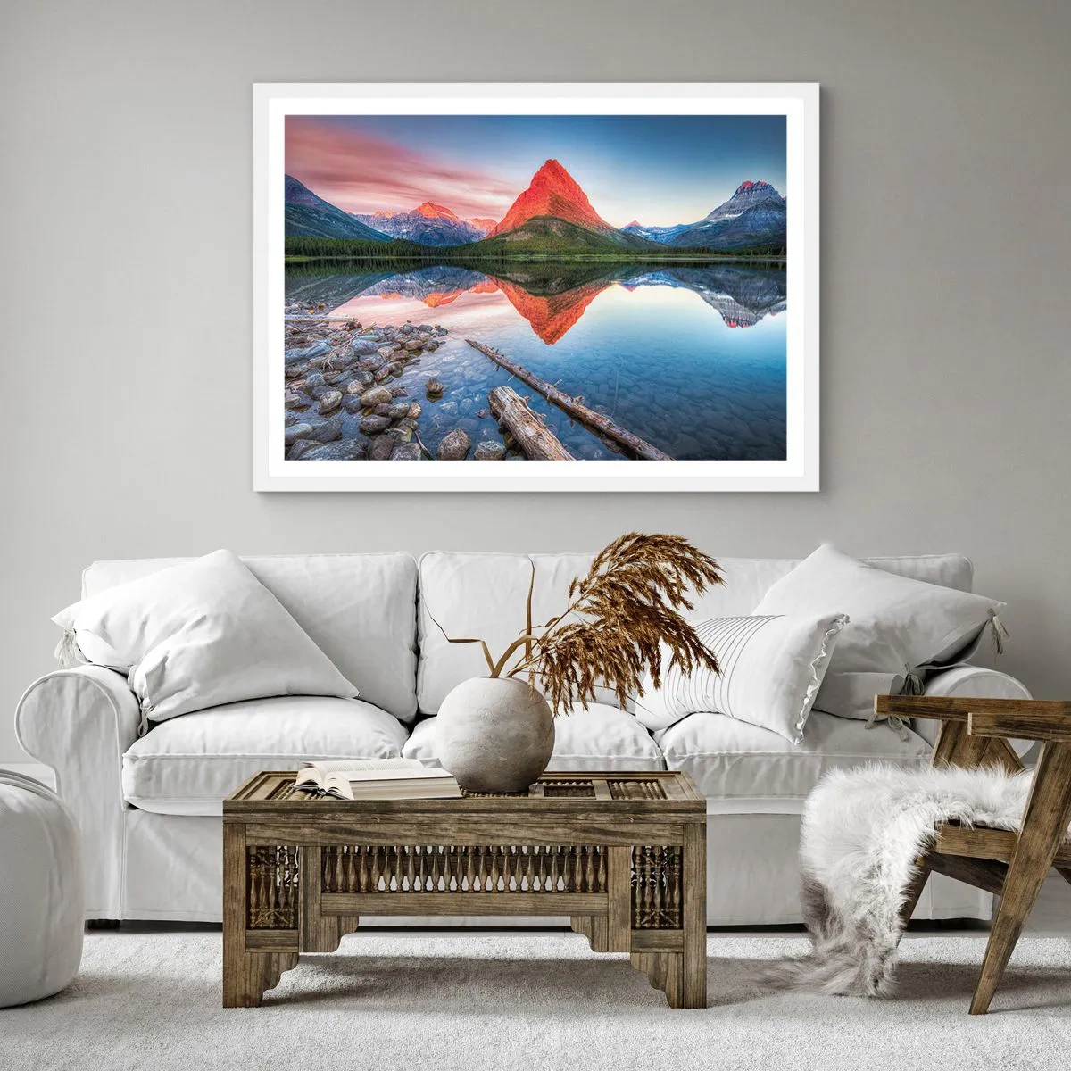 Plakat i hvid ramme - Varme og kulde - 60x60 cm