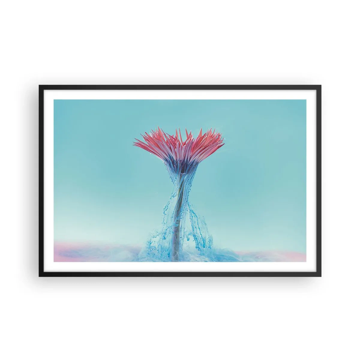 Plakat i sort ramme - I en nærende omfavnelse - 91x61 cm