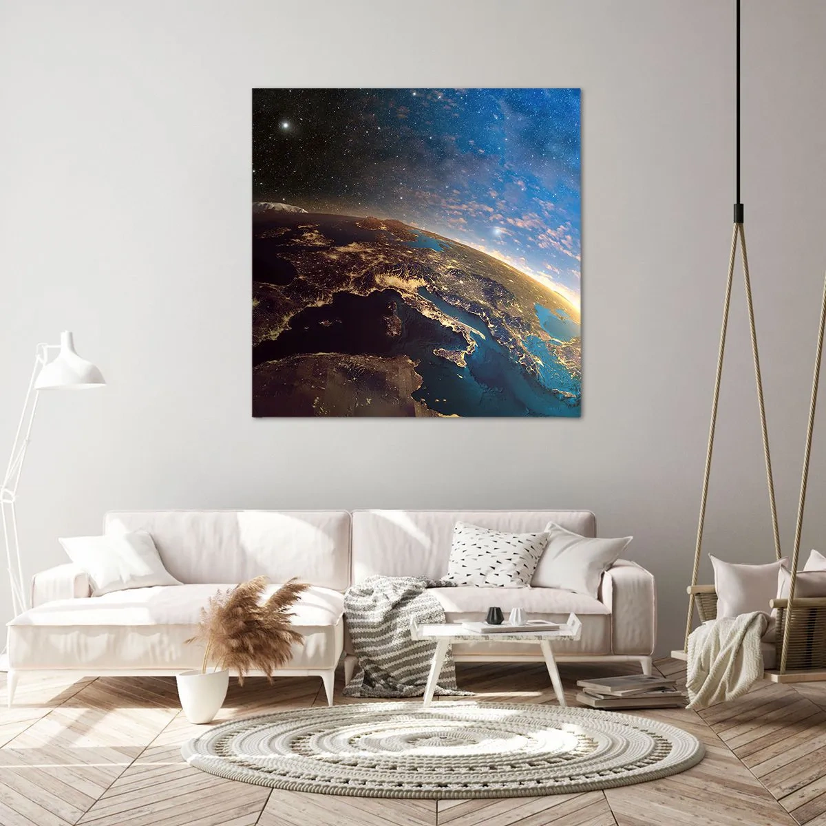 Lærredstryk - Billede på lærred - Lad os se på hinanden på afstand - 60x60 cm