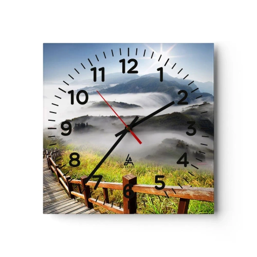 Vægur, Uret - Vævet mod blænding og tåge - 30x30 cm