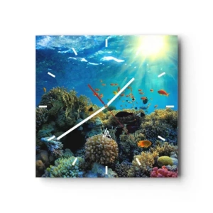 Vægur, Uret - Undervandsskatte - 30x30 cm