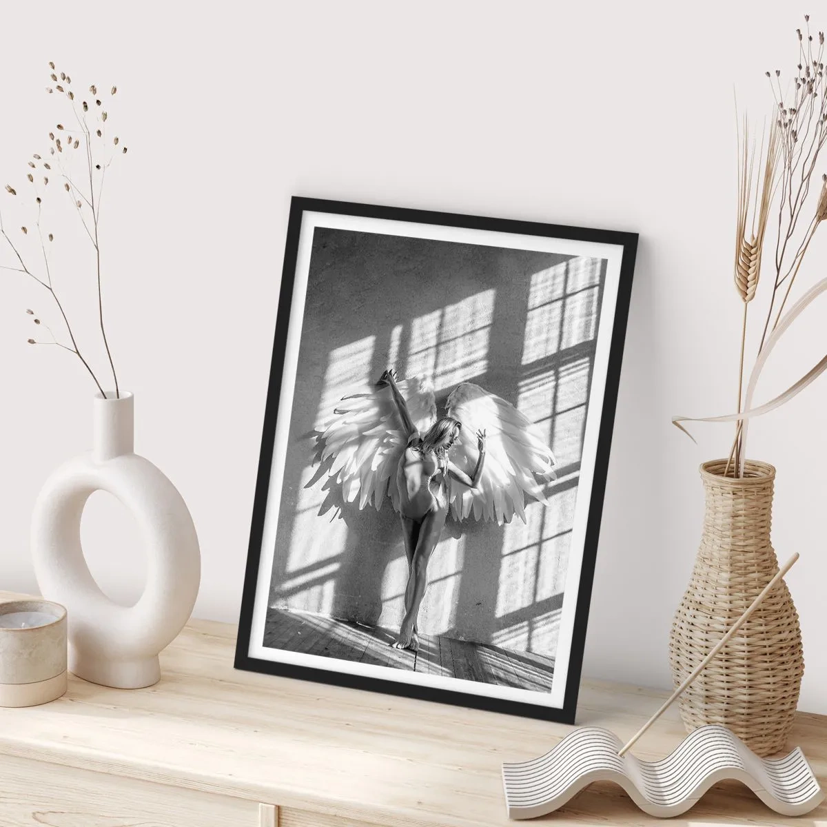 Plakat i sort ramme - Lige fra himlen - 61x91 cm