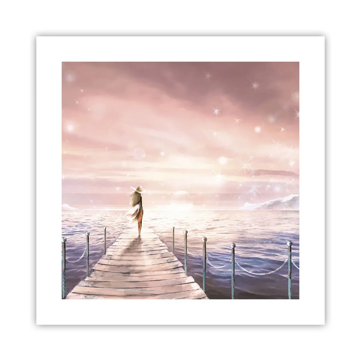 Plakat - I lyset af en drøm - 40x40 cm