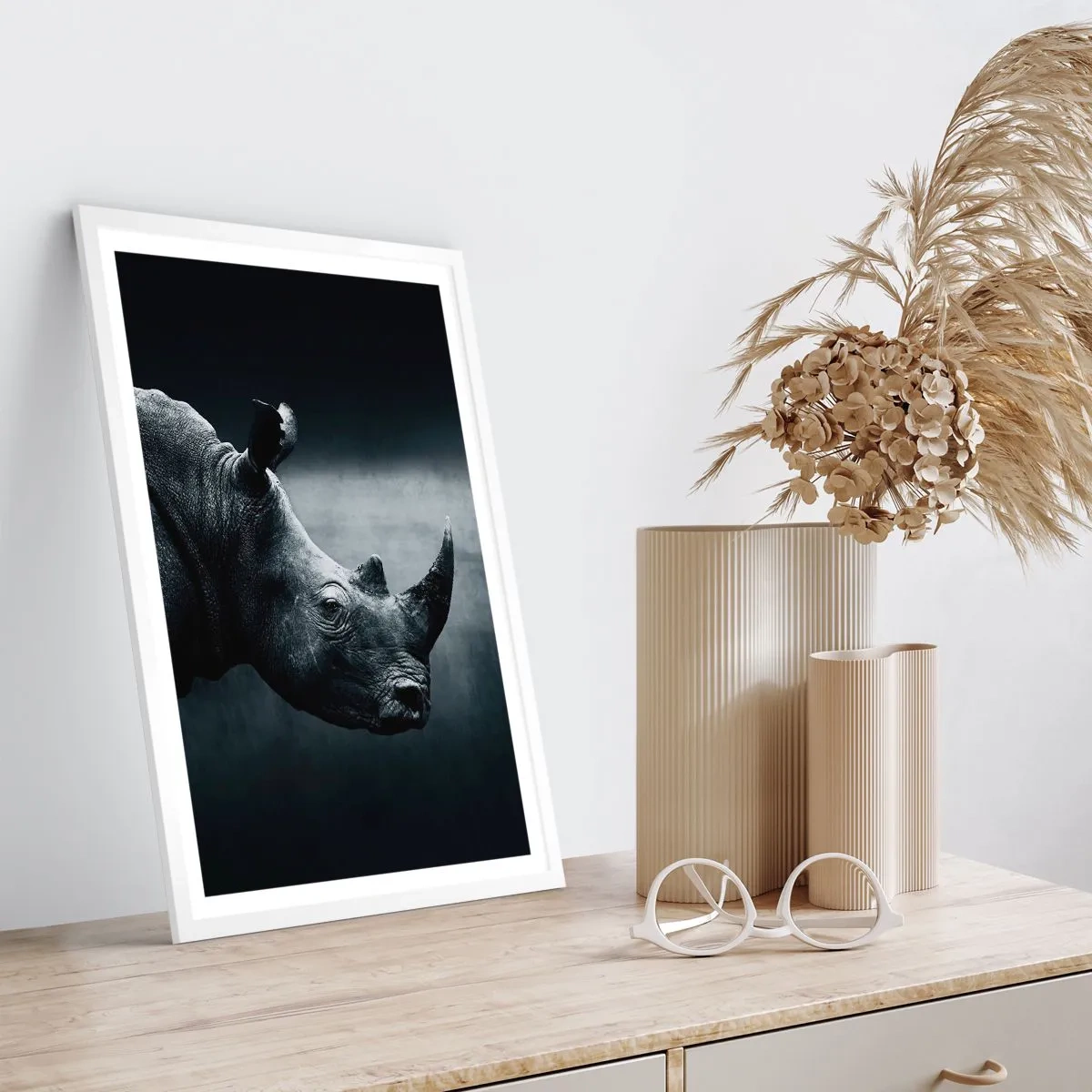 Plakat i hvid ramme - Højre profil - 61x91 cm