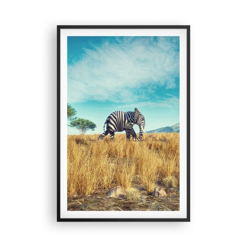 Plakat i sort ramme - Grå er ikke længere på mode - 61x91 cm