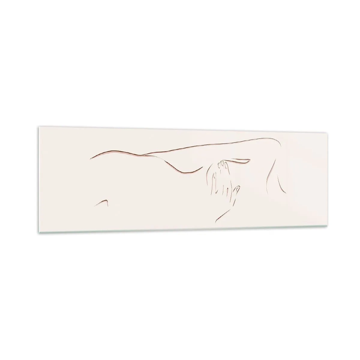 Billede på glas - Begærets form - 160x50 cm