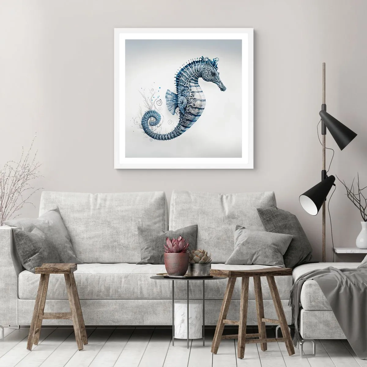 Plakat i hvid ramme - En subtil vittighed fra naturen - 50x50 cm