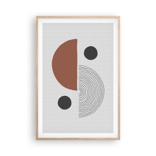 Plakat i ramme af lyst egetræ - Perfektion af hjulet - 61x91 cm