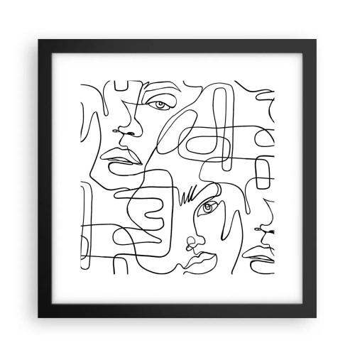 Plakat i sort ramme - I sammenfiltrede følelser - 30x30 cm