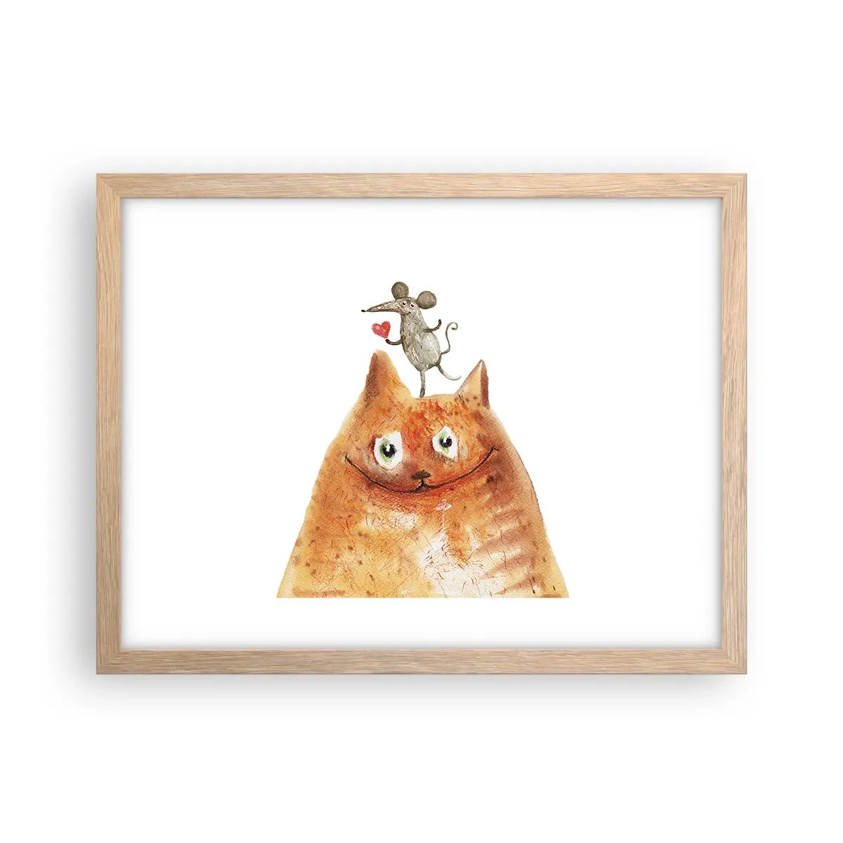 Plakat i ramme af lyst egetræ - Kærlighedens paradokser - 40x30 cm