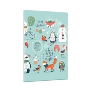 Billede på glas - Må det altid være jul allerede nu! - 70x100 cm