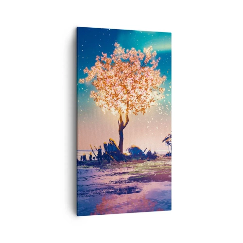 Lærredstryk - Billede på lærred - Naturen går ikke over - 45x80 cm