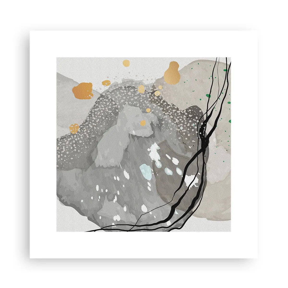 Plakat - Organisk komposition - 30x30 cm