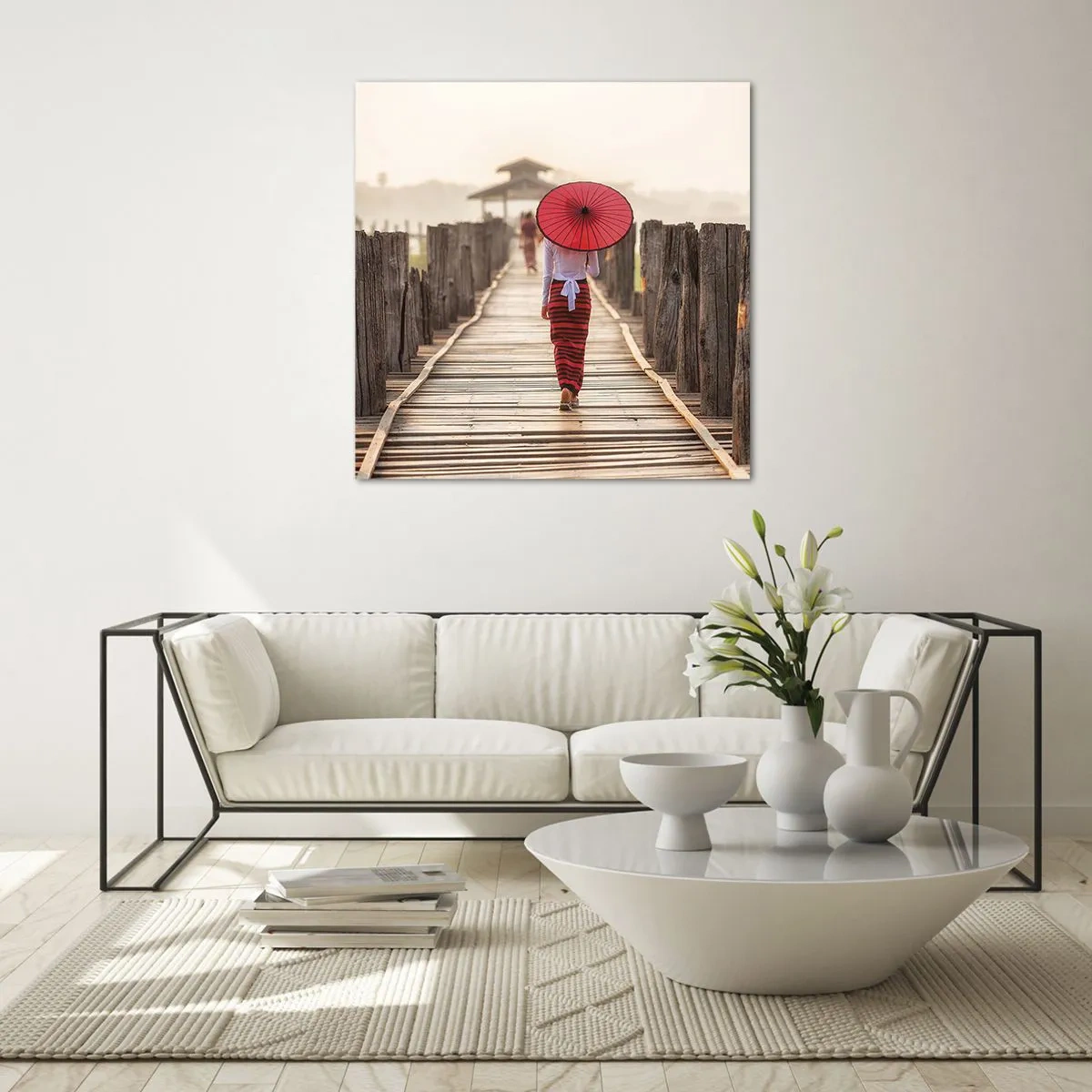 Billede på glas - På den gamle bro - 60x60 cm