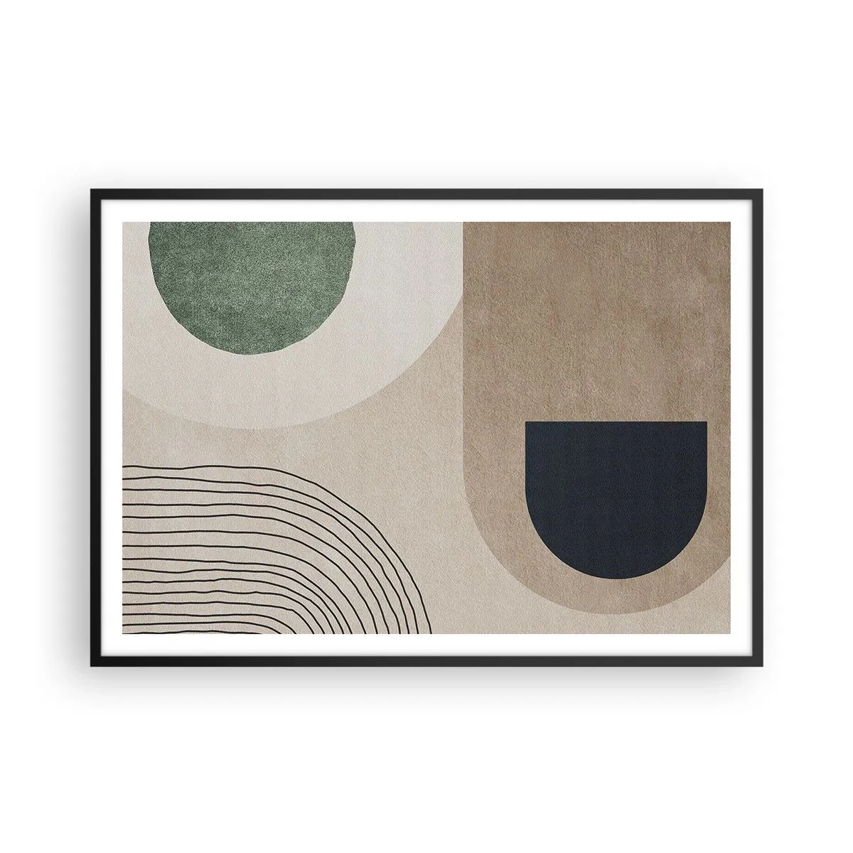 Plakat i sort ramme - Blidheden i en oval - 100x70 cm