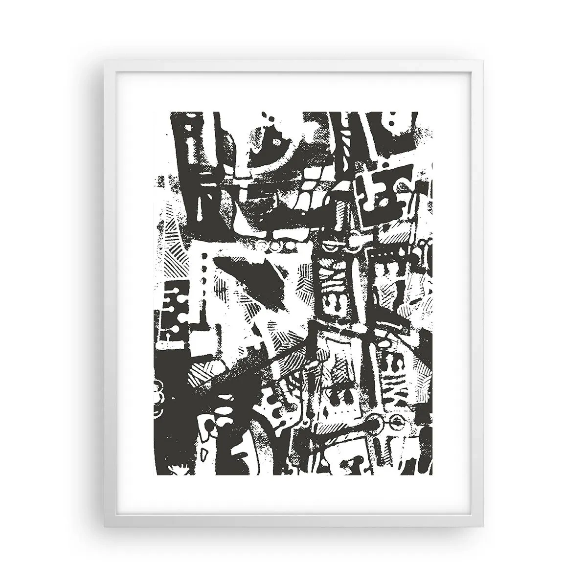 Plakat i hvid ramme - Orden eller kaos? - 40x50 cm